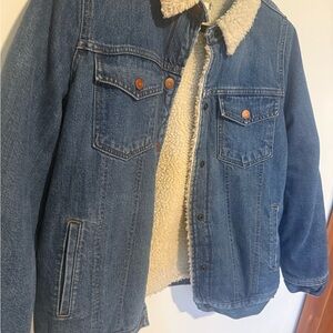 Madewell size M Denim Sherpa-Lined Jacket